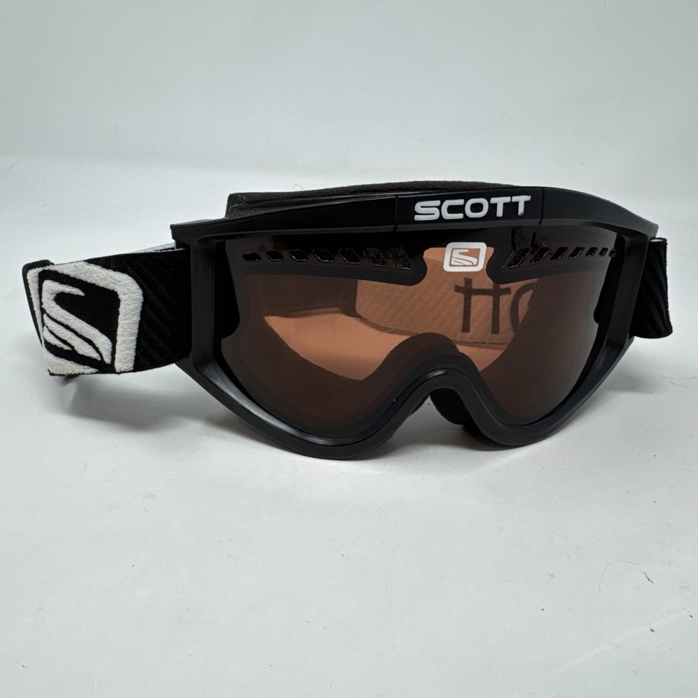 Vintage Scott Motocross Goggles Black MX BMX Original Buckle Strap USA Made V8‎